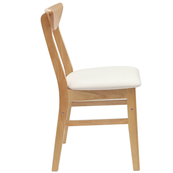 Spisestole 2 pcs Naturfarvet 42 x 47,5 x 81 cm Massiv Gummitræ