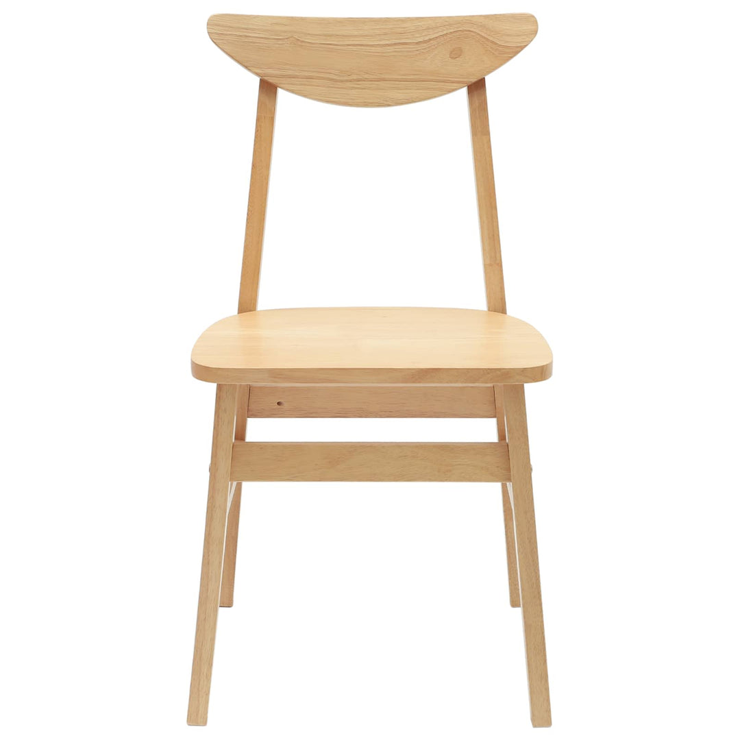 Spisestole 2 pcs Naturfarvet 42 x 47,5 x 81 cm Massiv Gummitræ