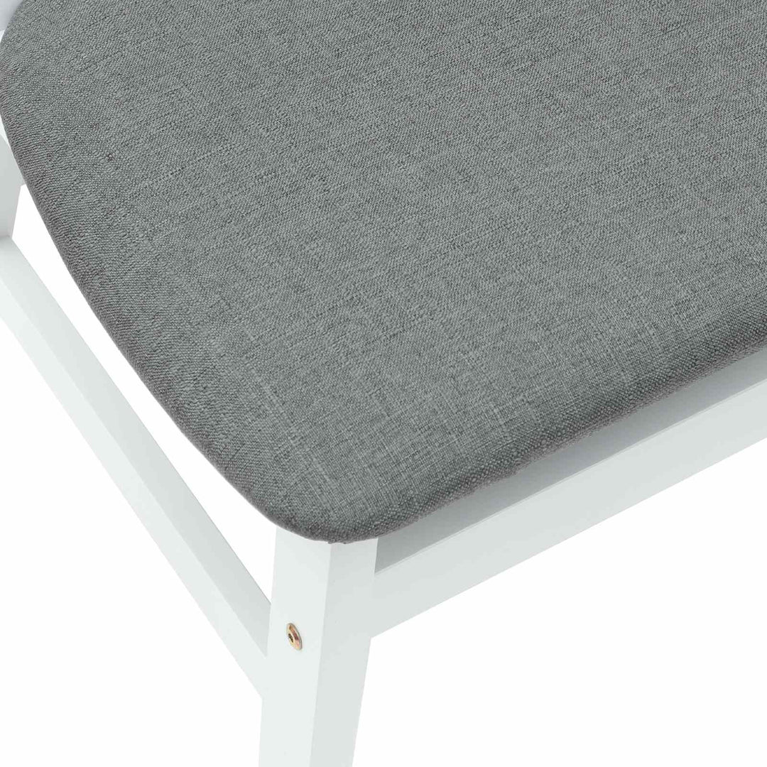 Spisestole 2 pcs Hvid 42 x 47,5 x 81 cm Massiv Gummitræ