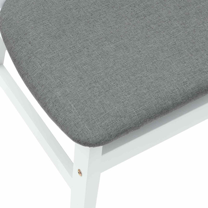 Spisestole 2 pcs Hvid 42 x 47,5 x 81 cm Massiv Gummitræ