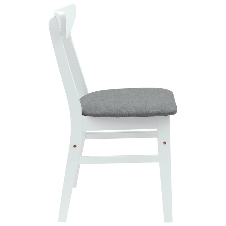 Spisestole 2 pcs Hvid 42 x 47,5 x 81 cm Massiv Gummitræ