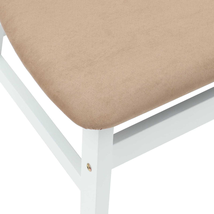 Spisestole 2 pcs Hvid 42 x 47,5 x 81 cm Massiv Gummitræ