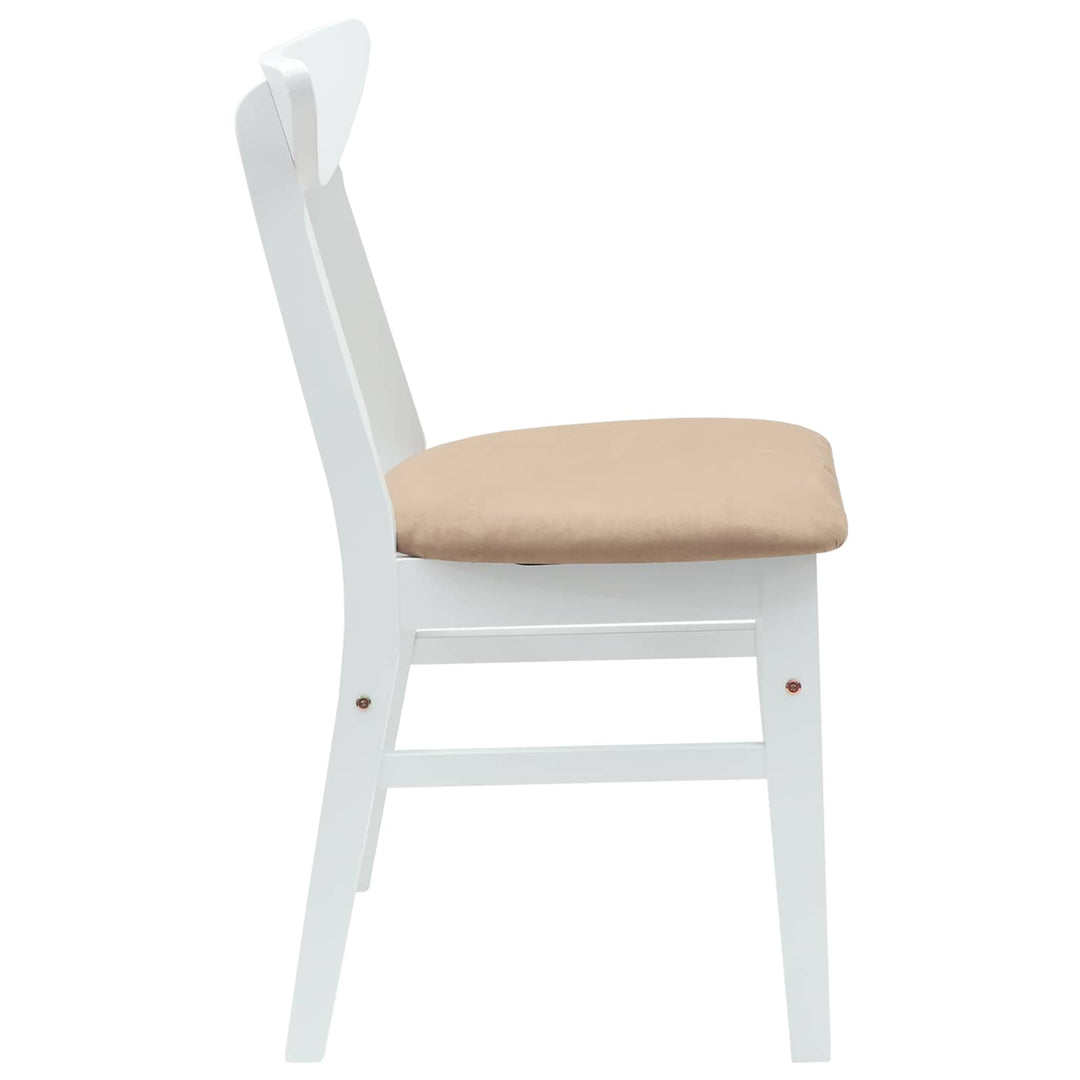 Spisestole 2 pcs Hvid 42 x 47,5 x 81 cm Massiv Gummitræ