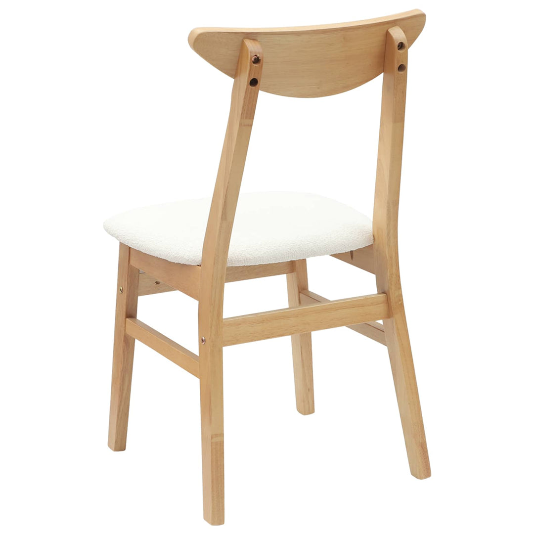 Spisestole 2 pcs Naturfarvet 42 x 47,5 x 81 cm Massiv Gummitræ