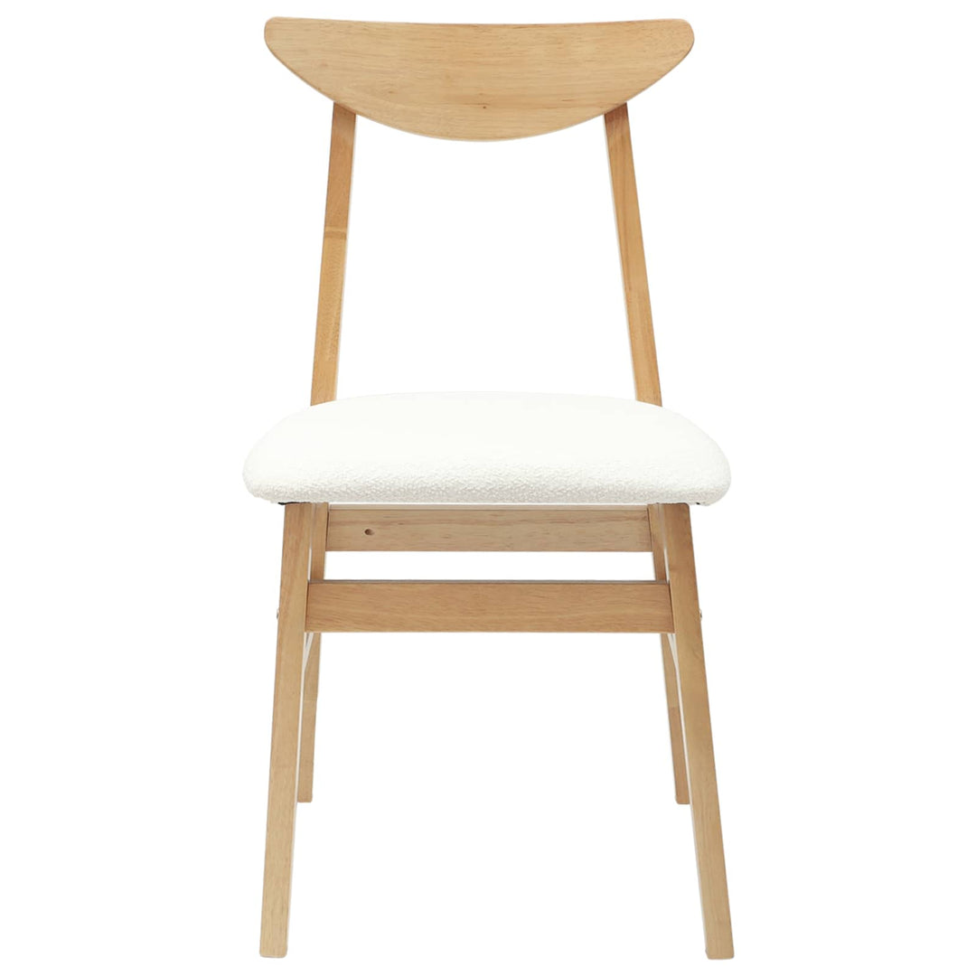 Spisestole 2 pcs Naturfarvet 42 x 47,5 x 81 cm Massiv Gummitræ