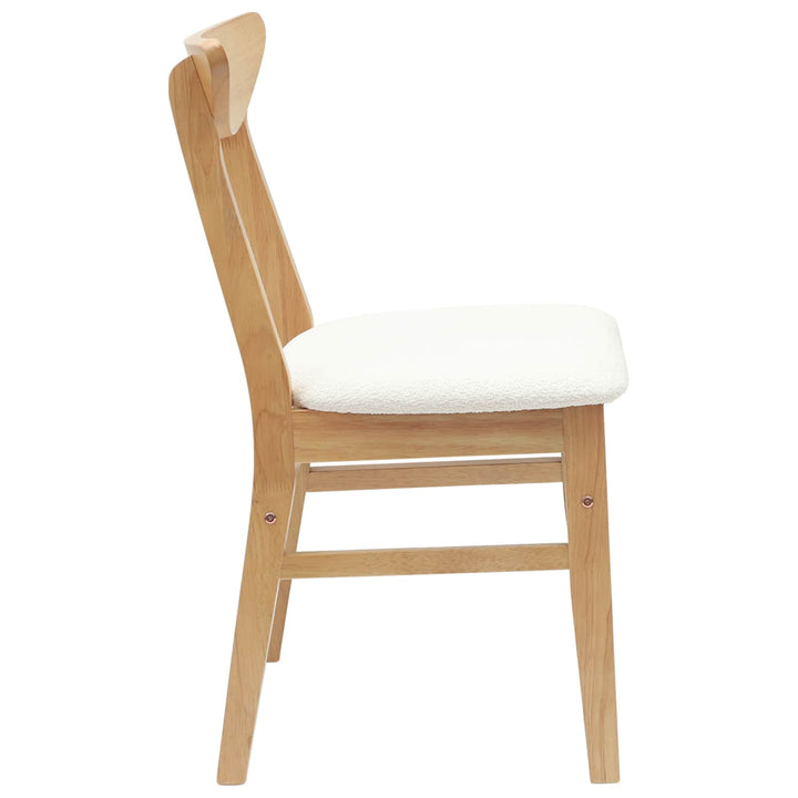 Spisestole 2 pcs Naturfarvet 42 x 47,5 x 81 cm Massiv Gummitræ