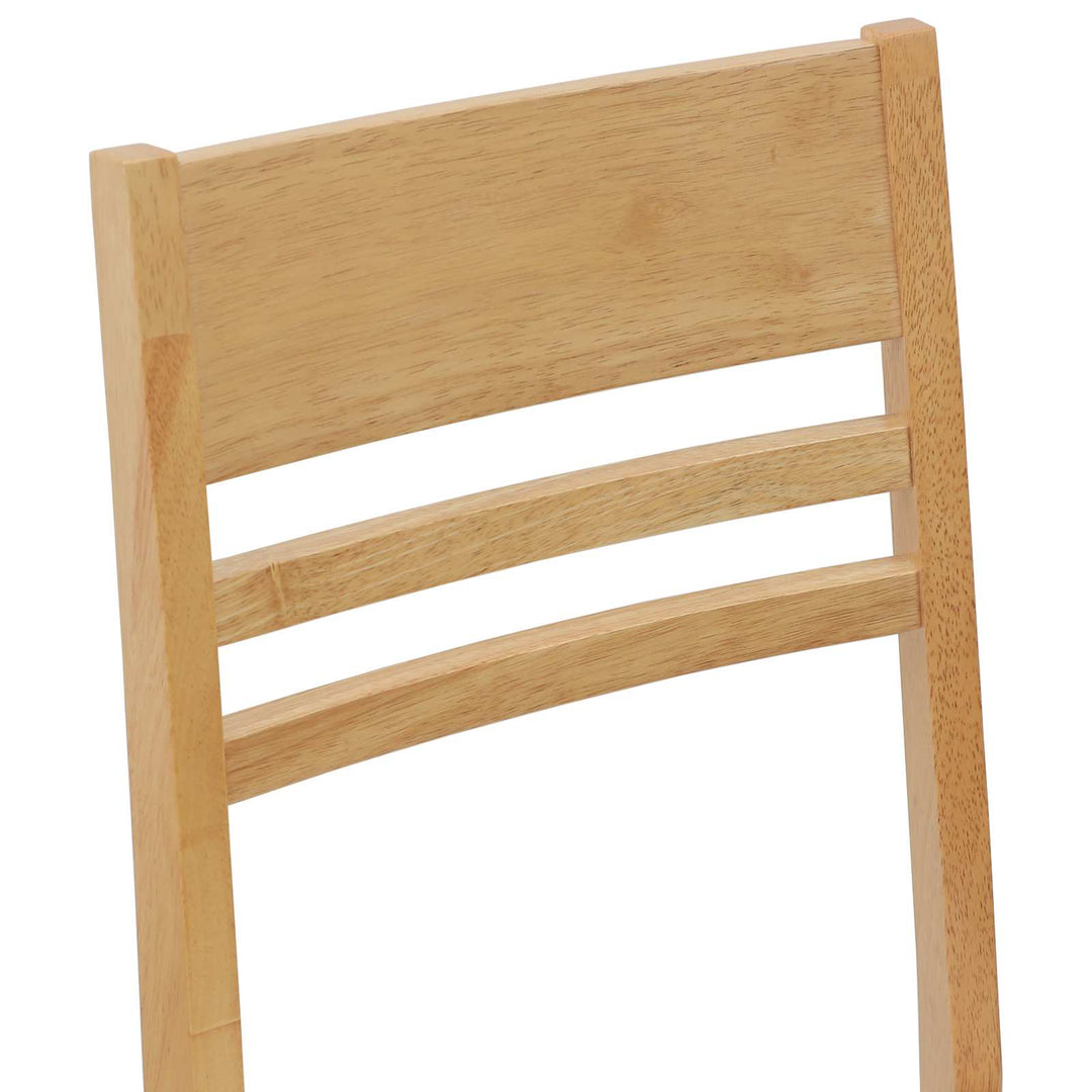 Spisestole 2 pcs Naturfarvet 43 x 54 x 89 cm Massiv Gummitræ