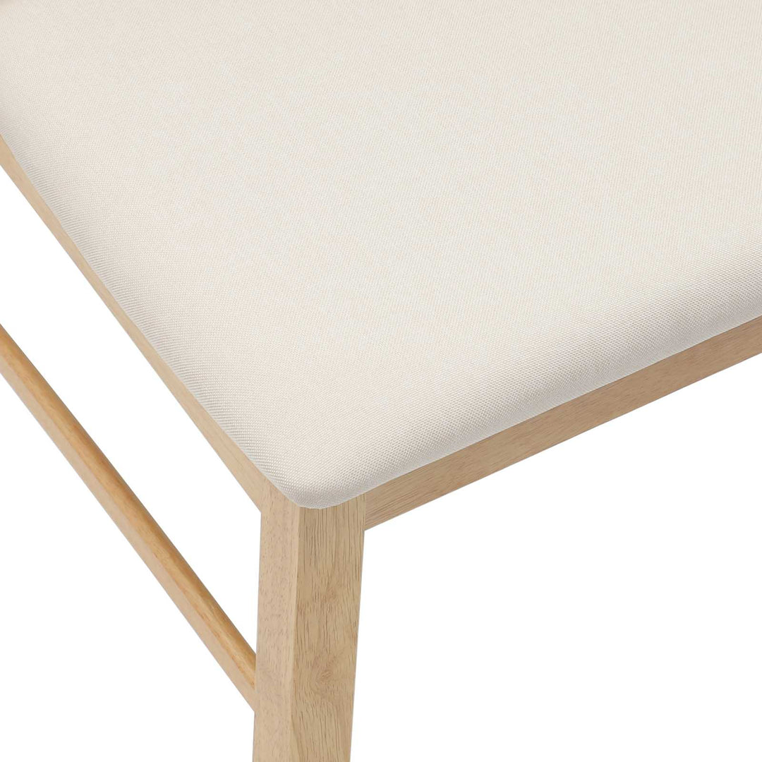 Spisestole 2 pcs Naturfarvet 43 x 54 x 89 cm Massiv Gummitræ