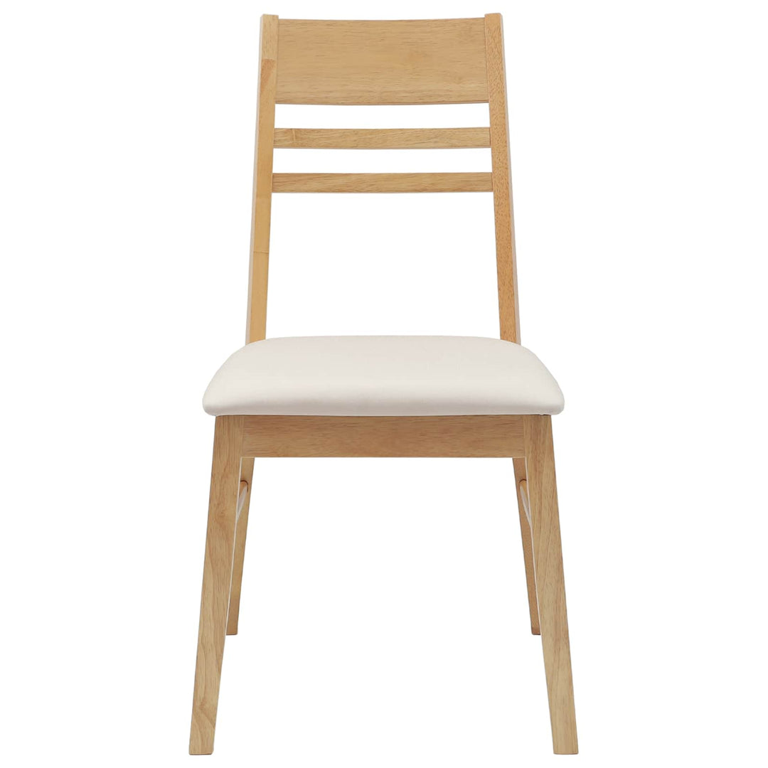 Spisestole 2 pcs Naturfarvet 43 x 54 x 89 cm Massiv Gummitræ