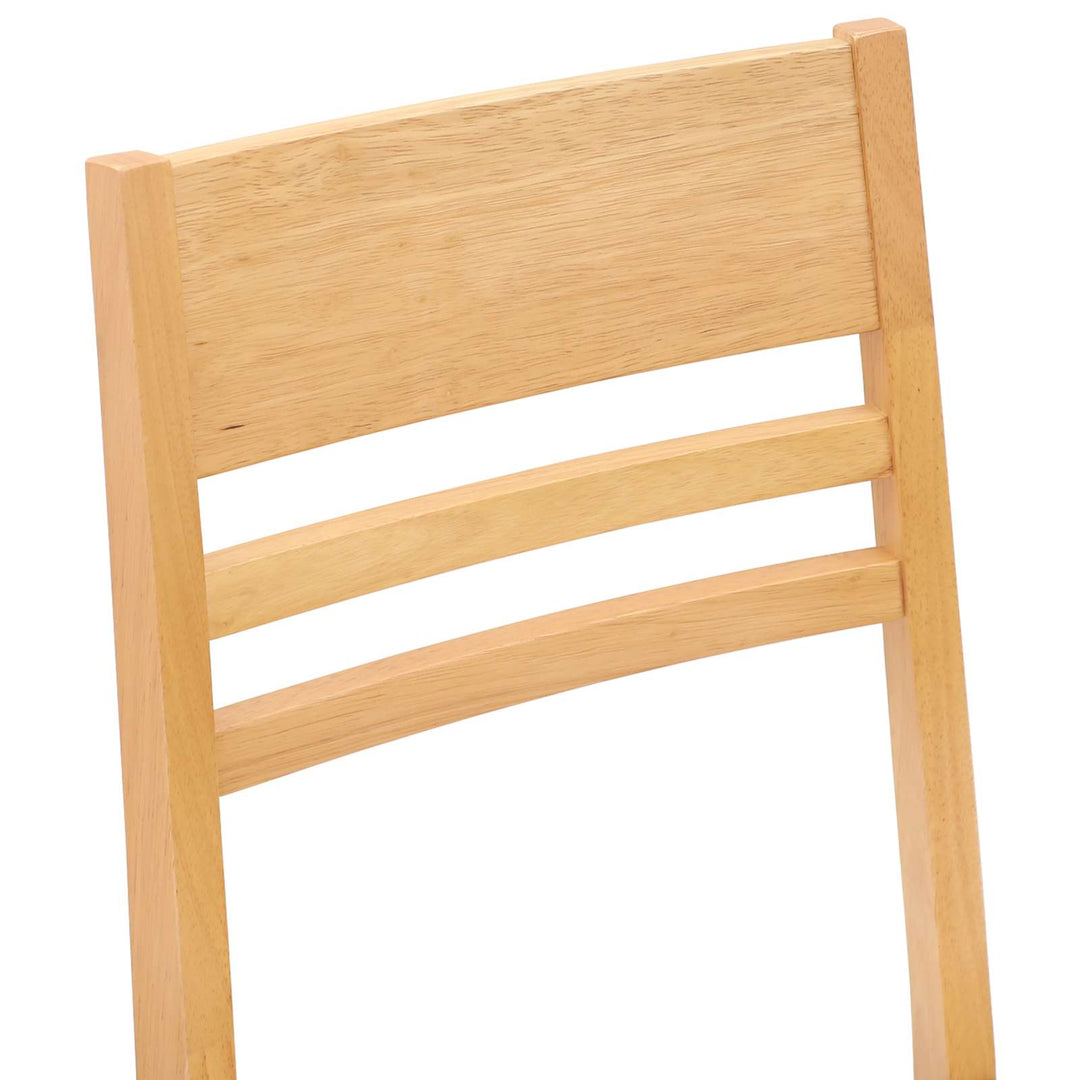 Spisestole 2 pcs Naturfarvet 43 x 54 x 89 cm Massiv Gummitræ