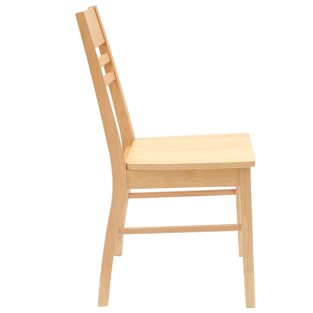 Spisestole 2 pcs Naturfarvet 43 x 54 x 89 cm Massiv Gummitræ