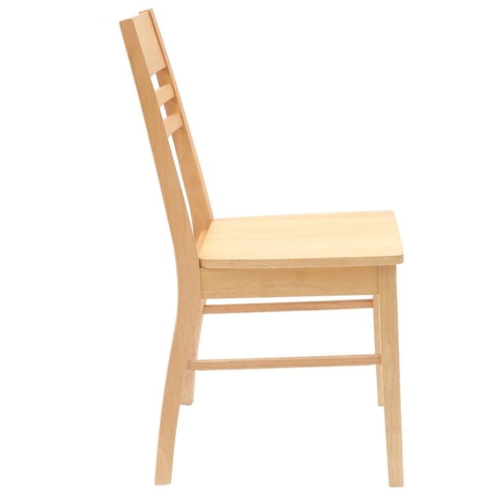 Spisestole 2 pcs Naturfarvet 43 x 54 x 89 cm Massiv Gummitræ