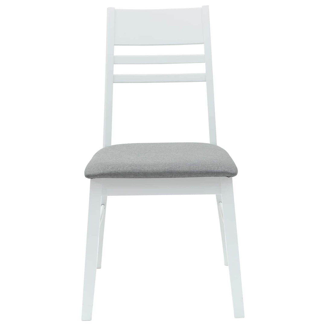 Spisestole 2 pcs Hvid 43 x 54 x 89 cm Massiv Gummitræ