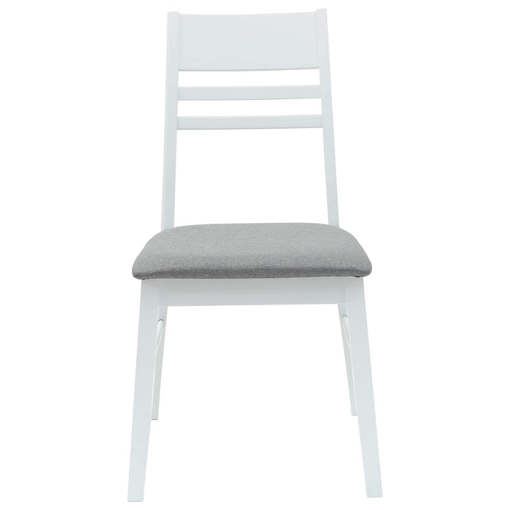 Spisestole 2 pcs Hvid 43 x 54 x 89 cm Massiv Gummitræ