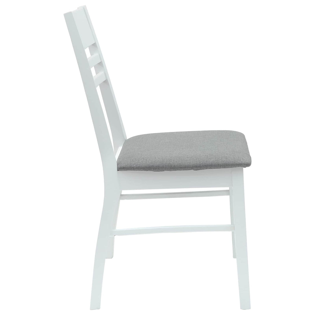 Spisestole 2 pcs Hvid 43 x 54 x 89 cm Massiv Gummitræ