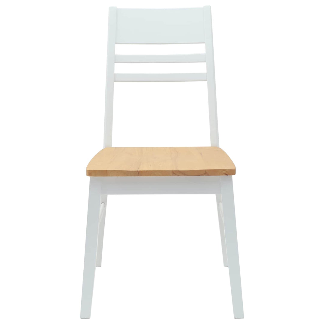 Spisestole 2 pcs Hvid 43 x 54 x 89 cm Massiv Gummitræ