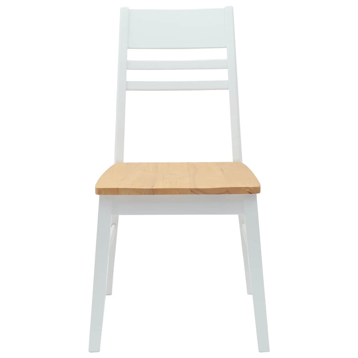 Spisestole 2 pcs Hvid 43 x 54 x 89 cm Massiv Gummitræ