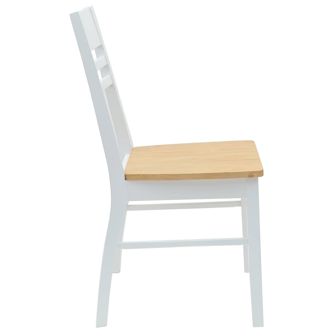 Spisestole 2 pcs Hvid 43 x 54 x 89 cm Massiv Gummitræ