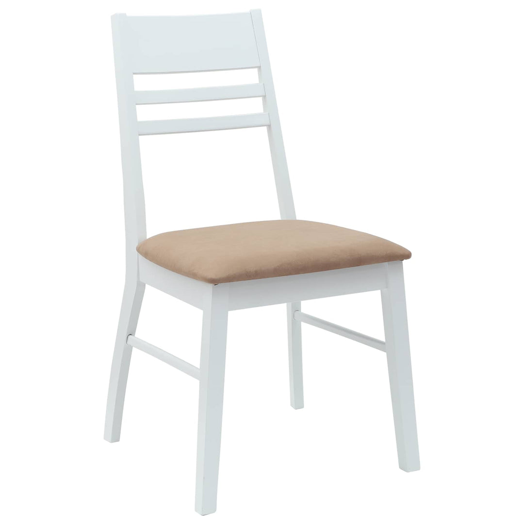 Spisestole 2 pcs Hvid 43 x 54 x 89 cm Massiv Gummitræ
