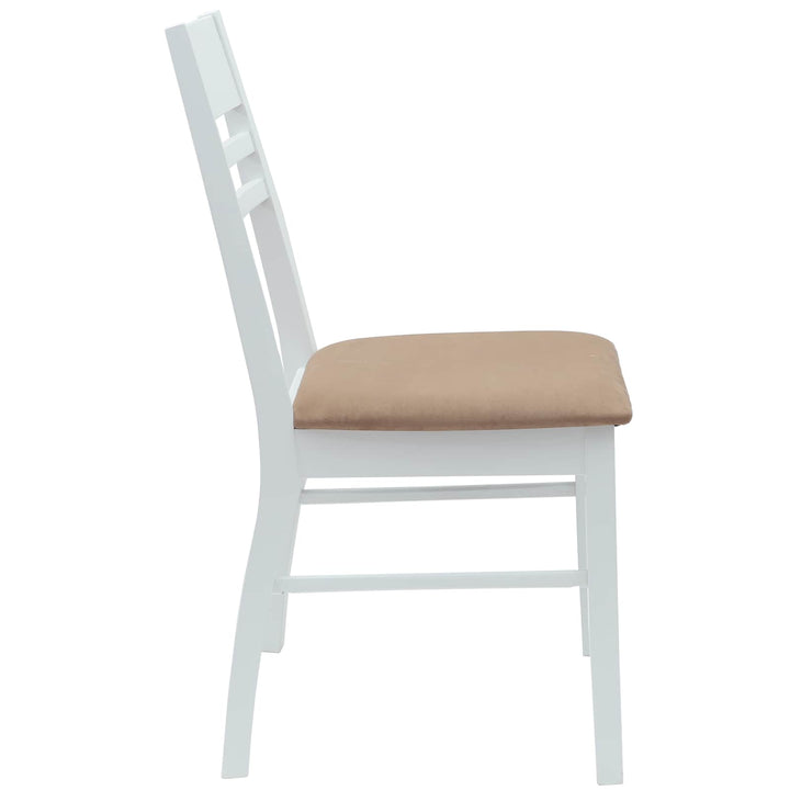 Spisestole 2 pcs Hvid 43 x 54 x 89 cm Massiv Gummitræ