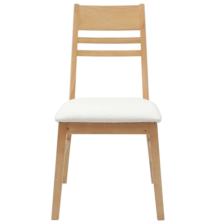 Spisestole 2 pcs Naturfarvet 43 x 54 x 89 cm Massiv Gummitræ