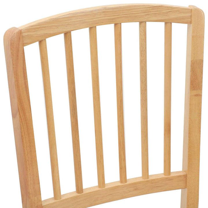 Spisestole 2 pcs Naturfarvet 50 x 52,5 x 91 cm Massiv Gummitræ