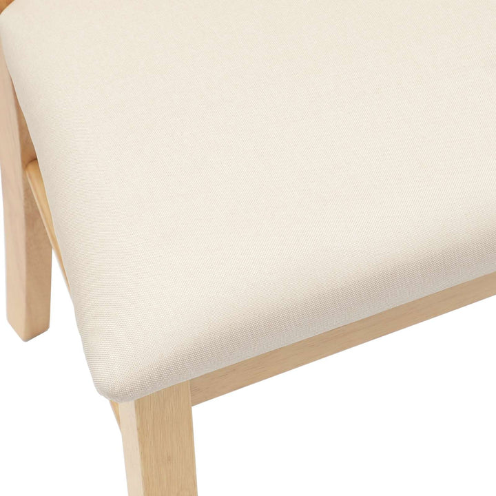 Spisestole 2 pcs Naturfarvet 50 x 52,5 x 91 cm Massiv Gummitræ