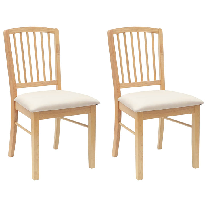 Spisestole 2 pcs Naturfarvet 50 x 52,5 x 91 cm Massiv Gummitræ