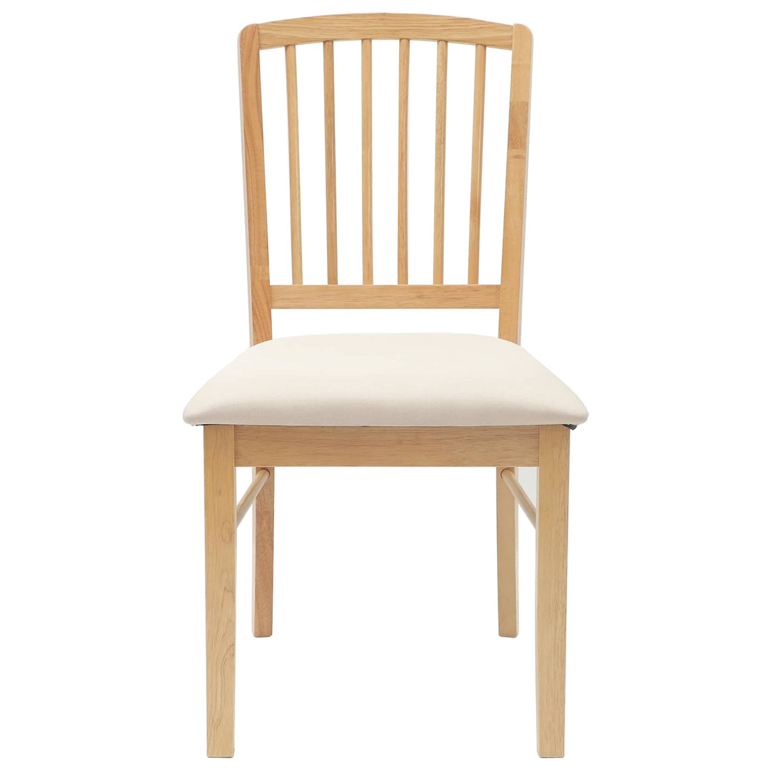 Spisestole 2 pcs Naturfarvet 50 x 52,5 x 91 cm Massiv Gummitræ