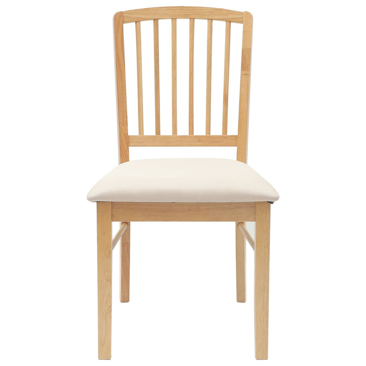 Spisestole 2 pcs Naturfarvet 50 x 52,5 x 91 cm Massiv Gummitræ