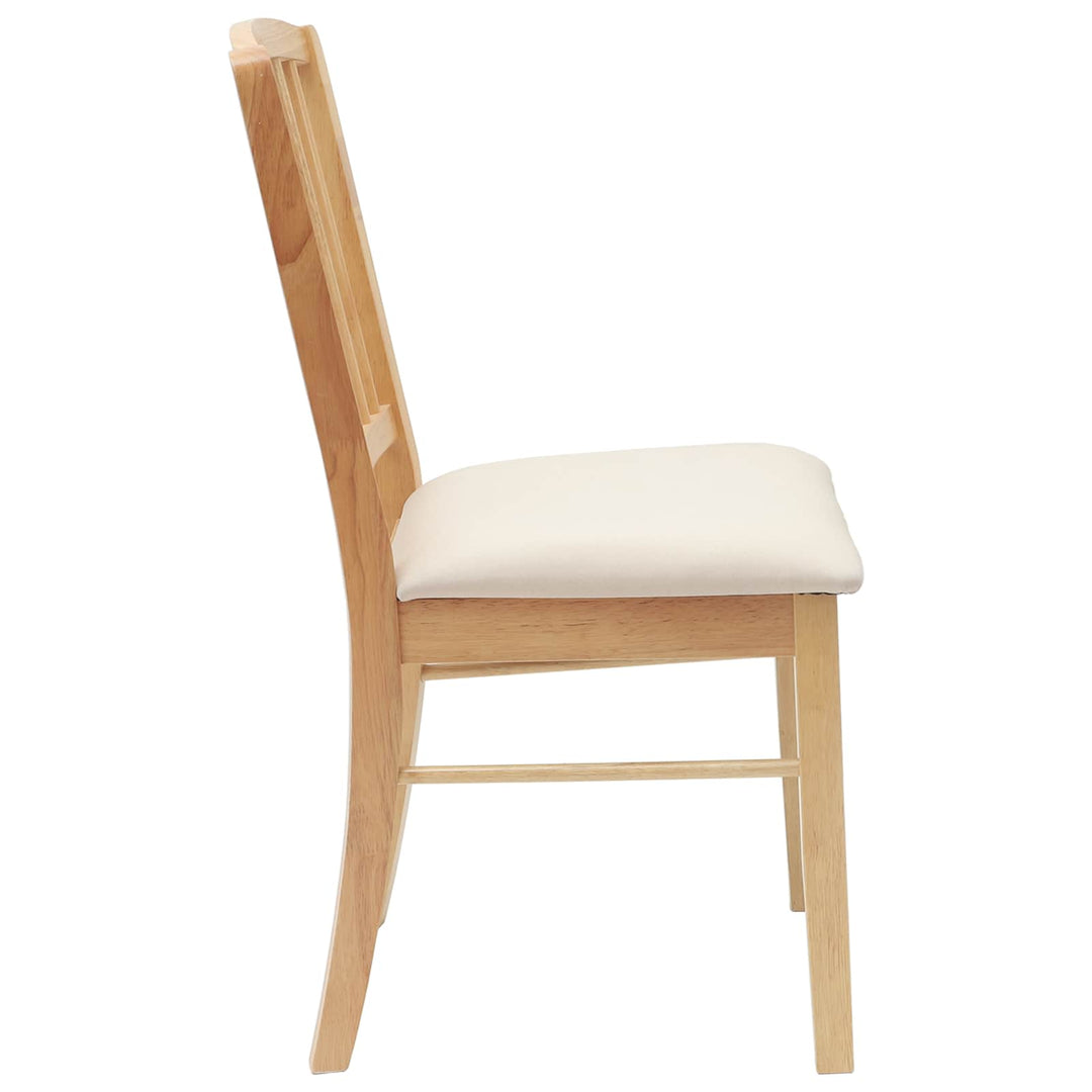 Spisestole 2 pcs Naturfarvet 50 x 52,5 x 91 cm Massiv Gummitræ
