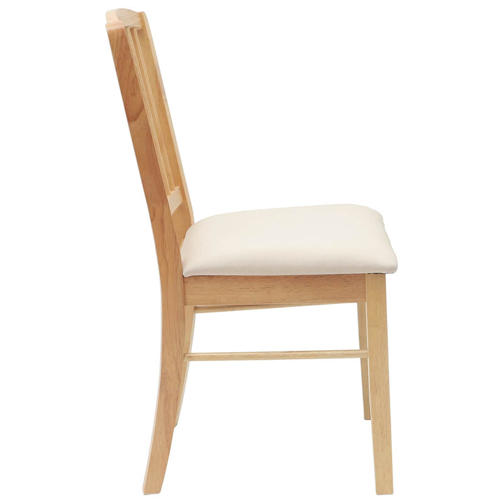 Spisestole 2 pcs Naturfarvet 50 x 52,5 x 91 cm Massiv Gummitræ