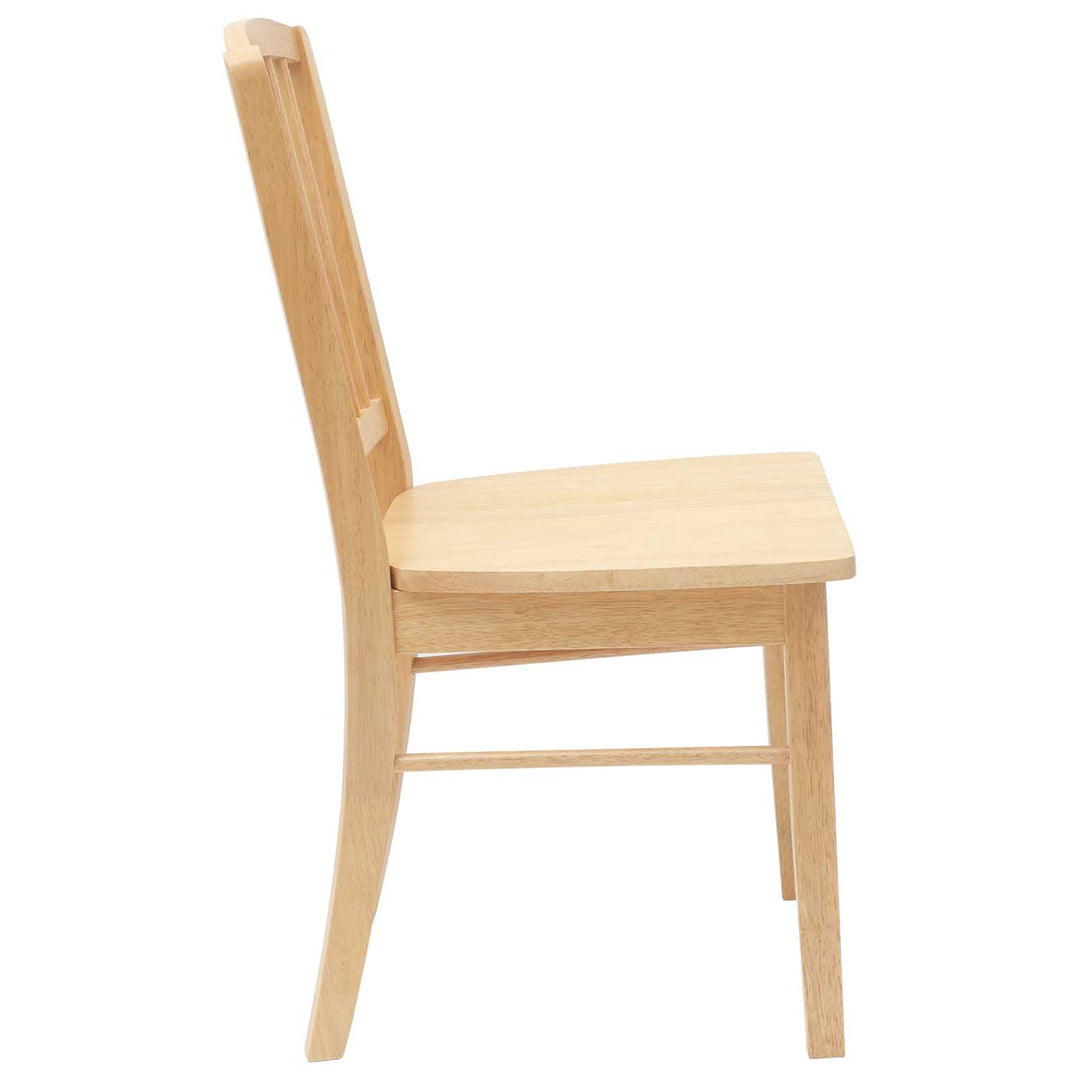 Spisestole 2 pcs Naturfarvet 50 x 52,5 x 91 cm Massiv Gummitræ