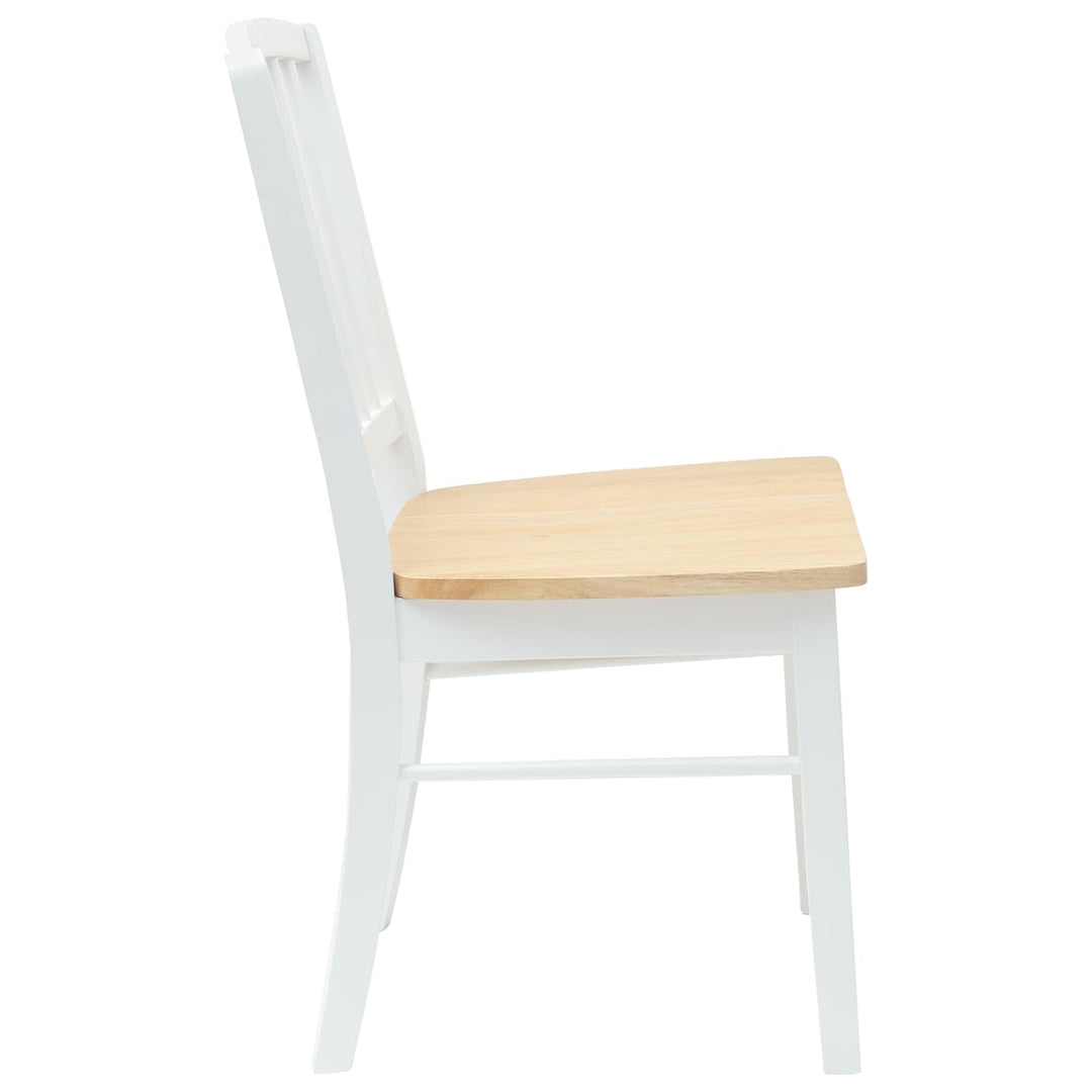Spisestole 2 pcs Hvid 50 x 52,5 x 91 cm Massiv Gummitræ