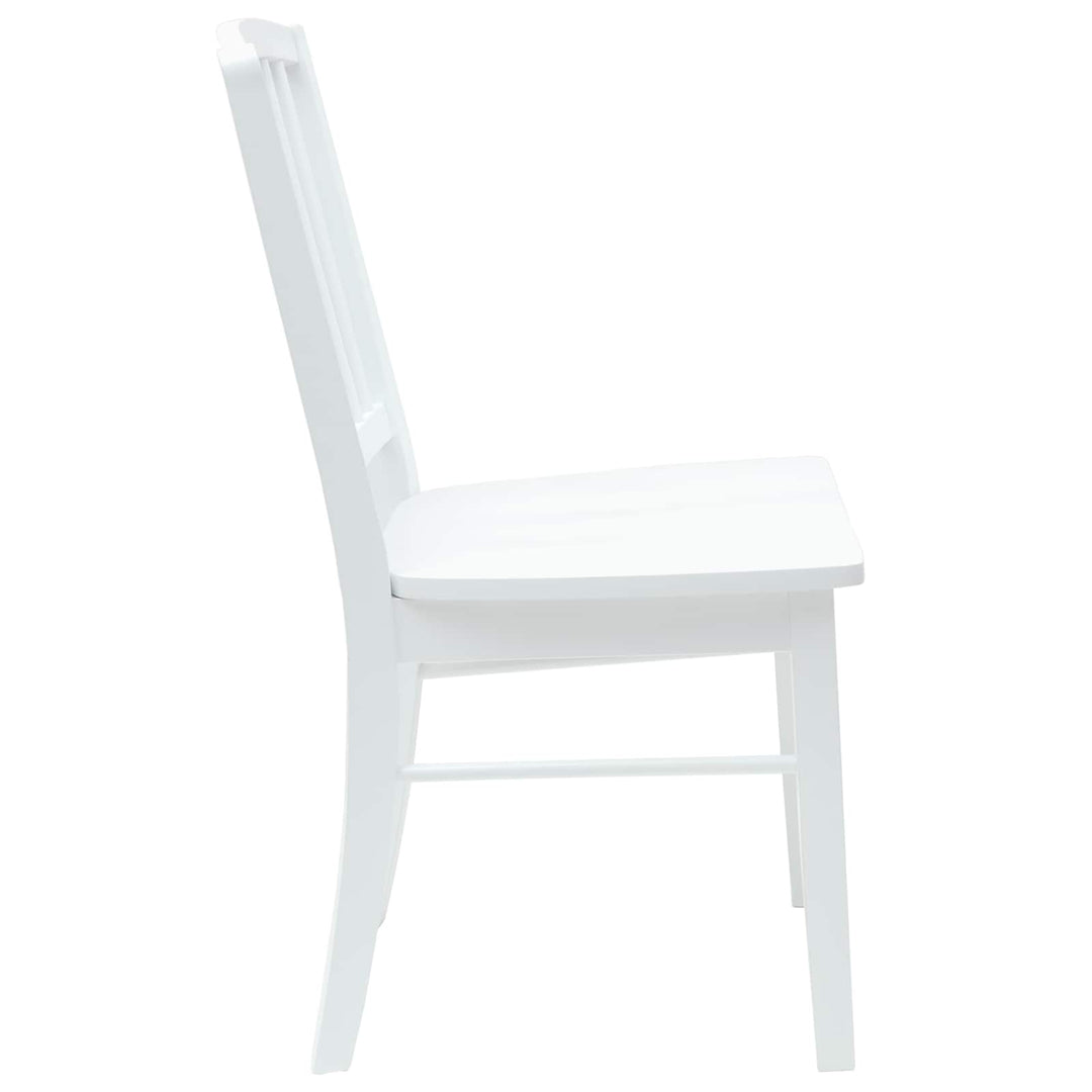 Spisestole 2 pcs Hvid 50 x 52,5 x 91 cm Massiv Gummitræ