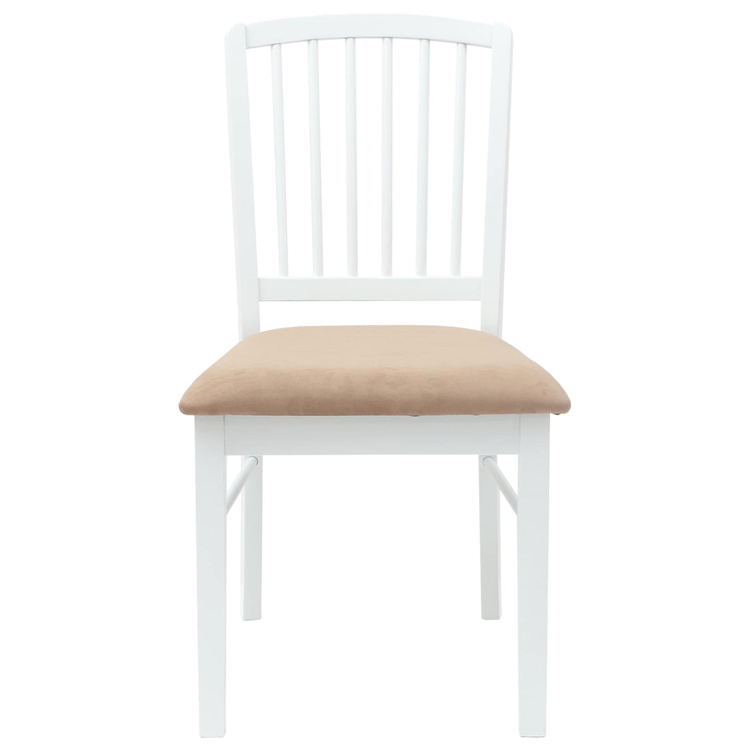 Spisestole 2 pcs Hvid 50 x 52,5 x 91 cm Massiv Gummitræ