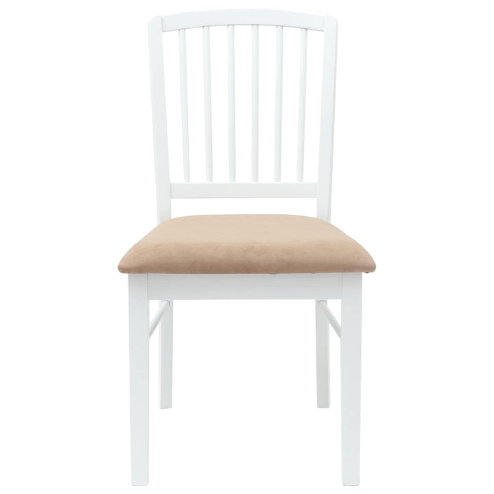 Spisestole 2 pcs Hvid 50 x 52,5 x 91 cm Massiv Gummitræ