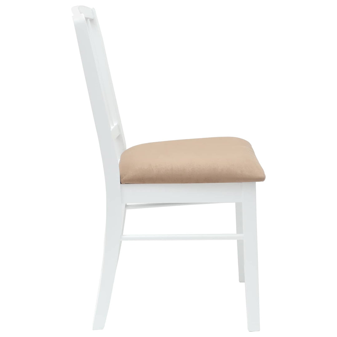 Spisestole 2 pcs Hvid 50 x 52,5 x 91 cm Massiv Gummitræ