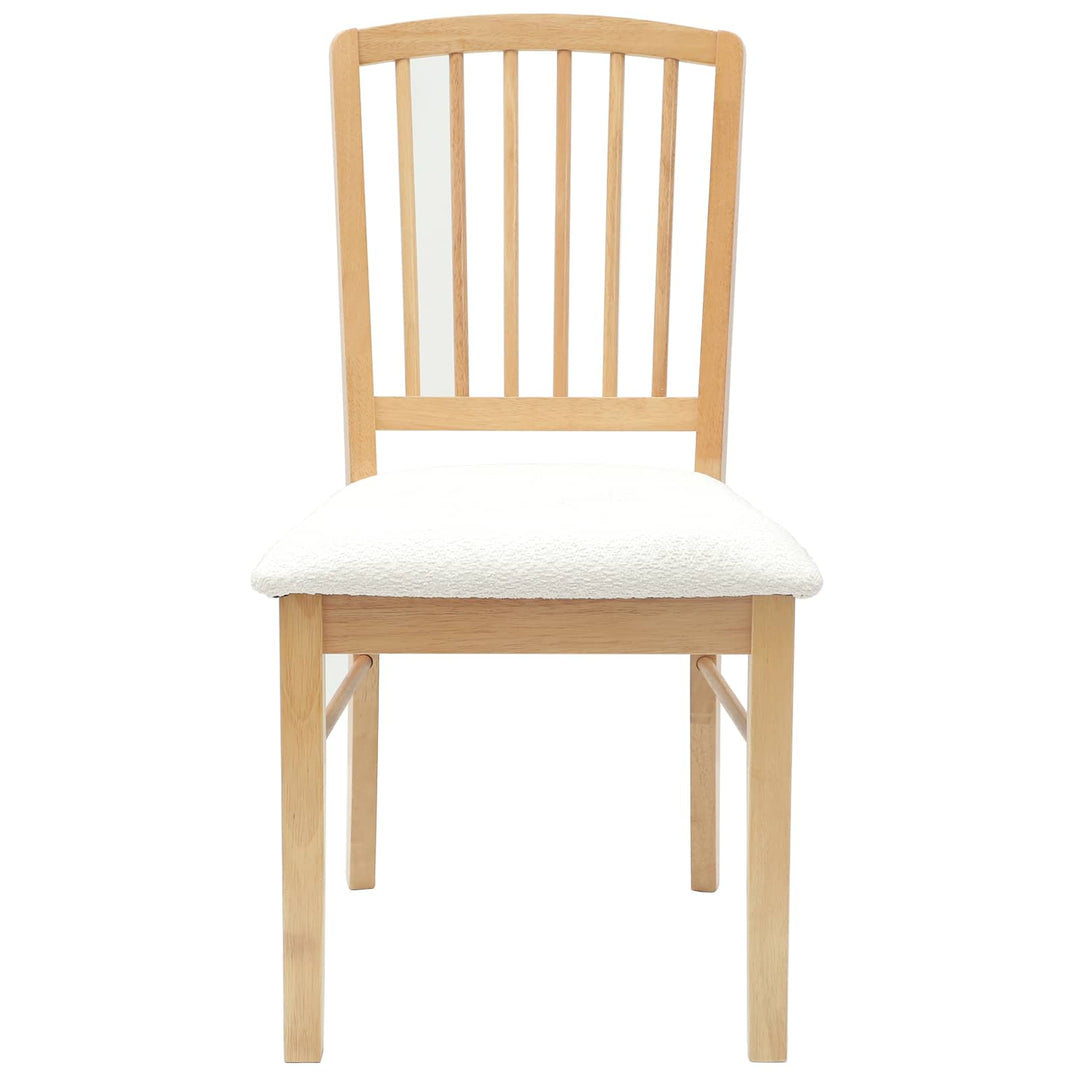 Spisestole 2 pcs Naturfarvet 50 x 52,5 x 91 cm Massiv Gummitræ