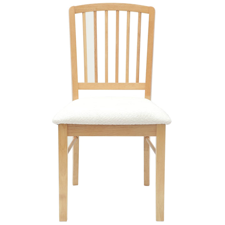 Spisestole 2 pcs Naturfarvet 50 x 52,5 x 91 cm Massiv Gummitræ