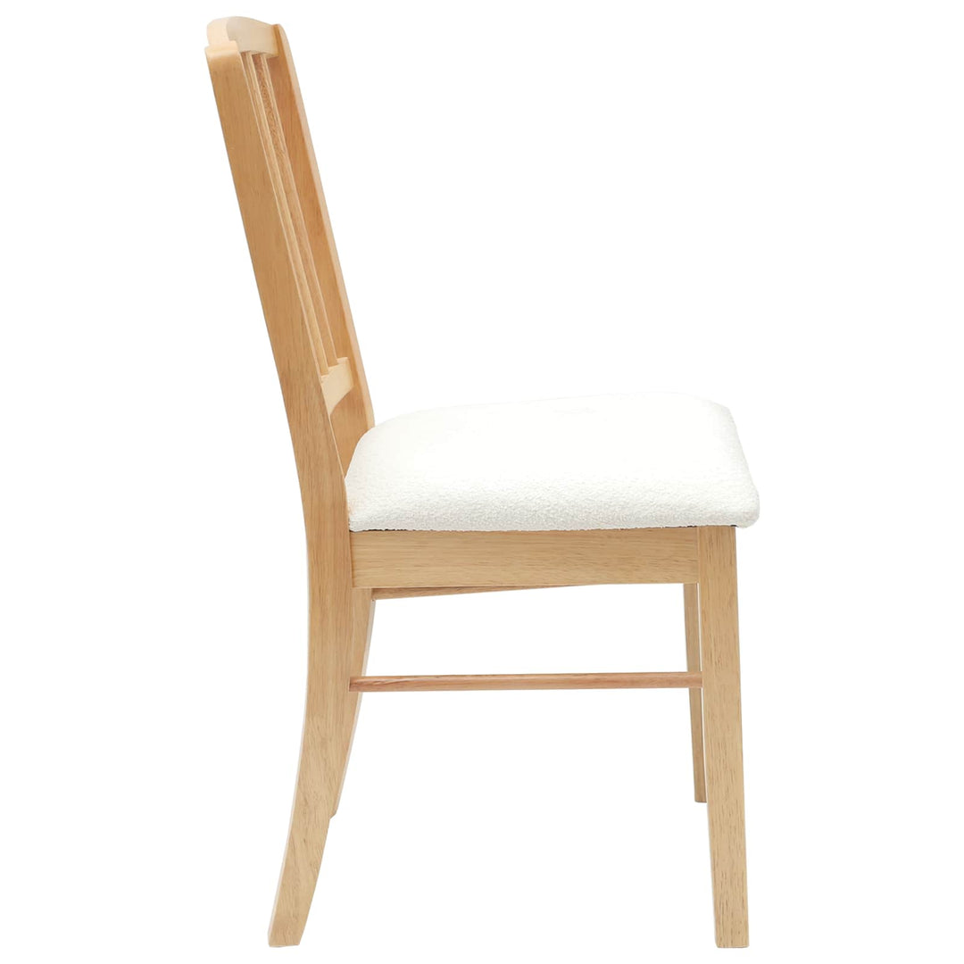 Spisestole 2 pcs Naturfarvet 50 x 52,5 x 91 cm Massiv Gummitræ