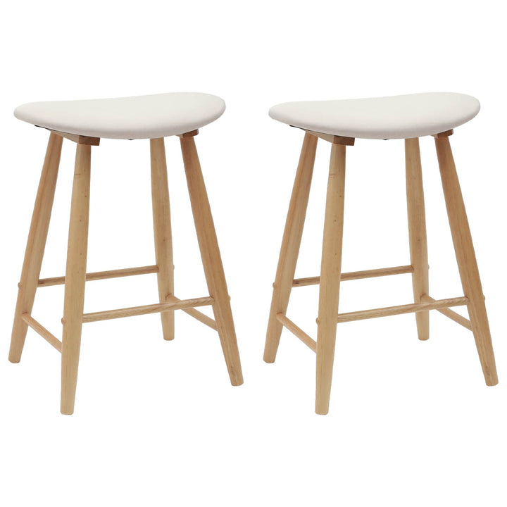 Spisestole 2 pcs Naturfarvet 46 x 37 x 63 cm Massiv Gummitræ