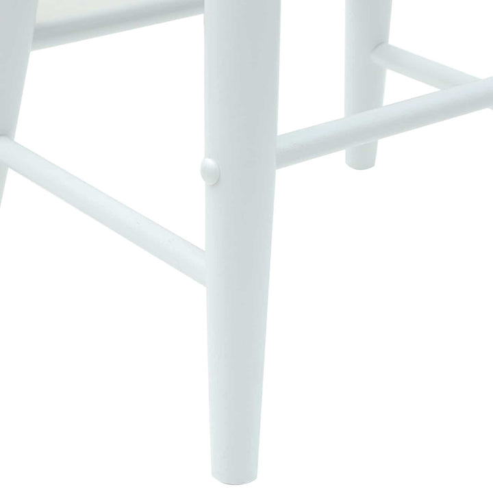 Spisestole 2 pcs Hvid 46 x 37 x 63 cm Massiv Gummitræ