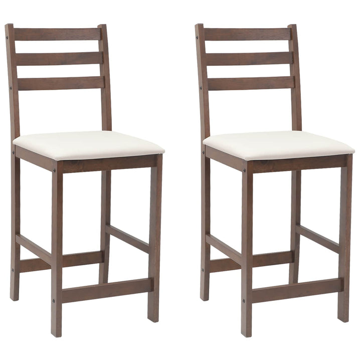Spisestole 2 pcs Lys Brun 40 x 47,5 x 99,5 cm Massiv Gummitræ