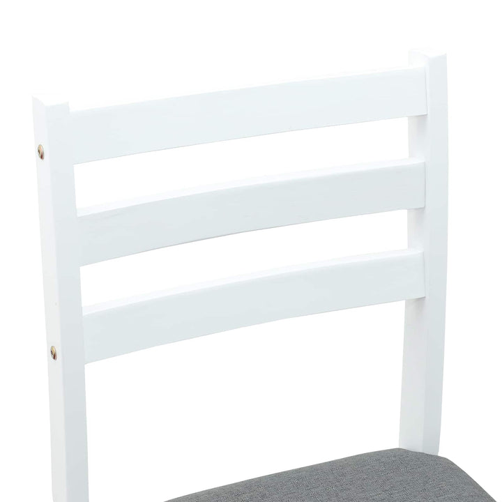 Spisestole 2 stk. Massiv Gummitræ Hvid 40 x 47,5 x 99,5 cm