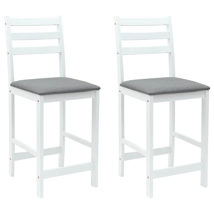 Spisestole 2 pcs Hvid 40 x 47,5 x 99,5 cm Massiv Gummitræ