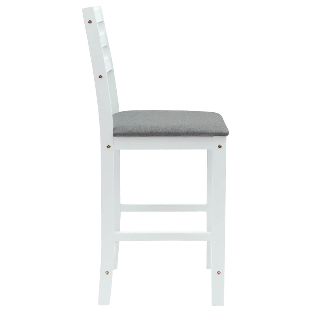 Spisestole 2 pcs Hvid 40 x 47,5 x 99,5 cm Massiv Gummitræ