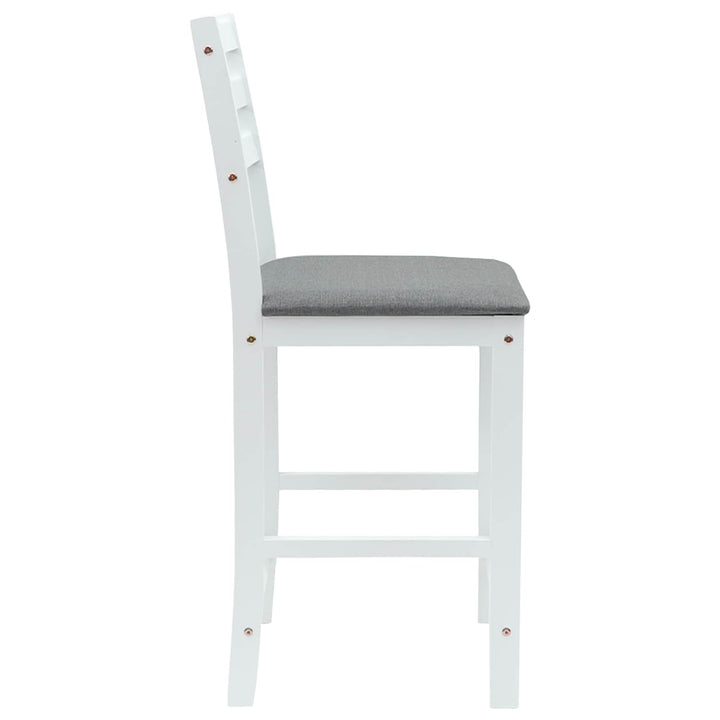 Spisestole 2 pcs Hvid 40 x 47,5 x 99,5 cm Massiv Gummitræ