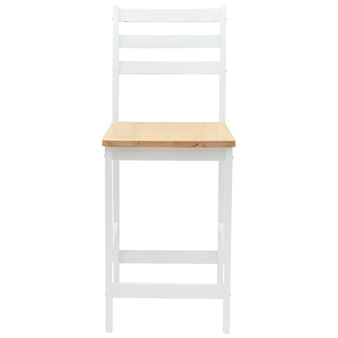 Spisestole 2 pcs Massiv Gummitræ Hvid 40 x 47,5 x 99,5 cm