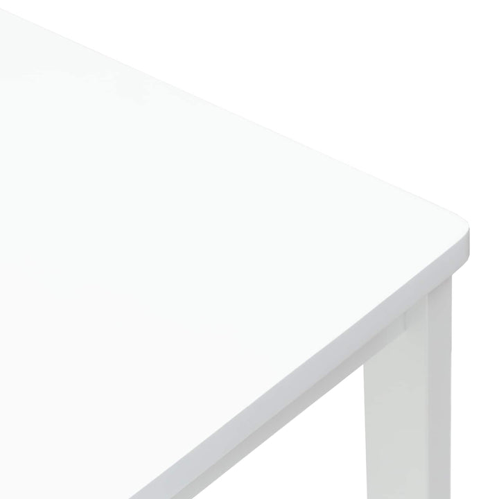 Spisestole 2 stk. Massiv Gummitræ Hvid 40 x 47,5 x 99,5 cm